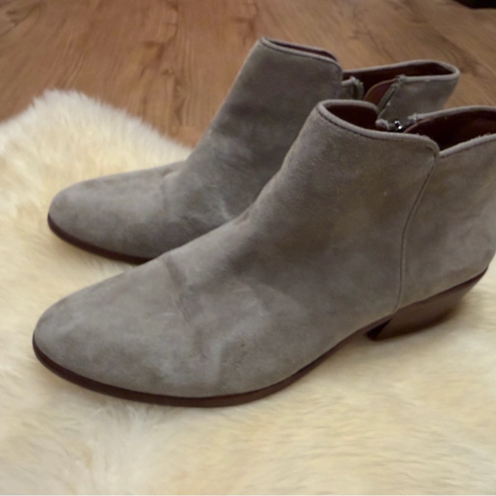 Sam Edelman Gray Suede Ankle Booties